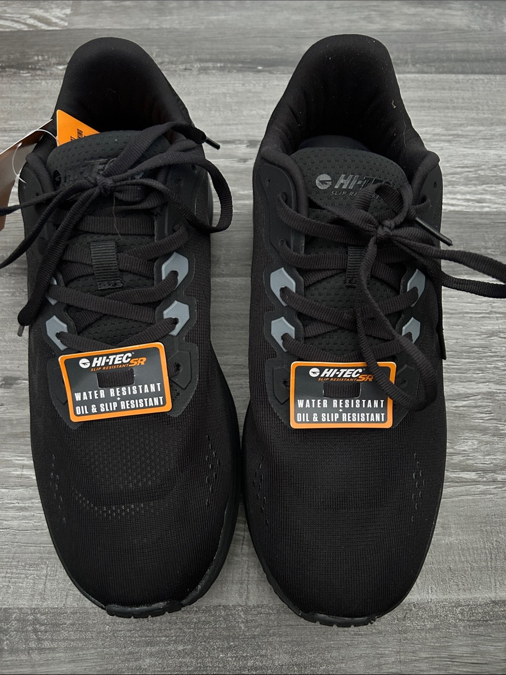 Hi-Tec Black and Gray Men's Slip-Resistant Sneakers